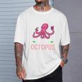 Life Is Better With An Octopus And Reading Books T-Shirt Gifts for Him