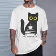 Life Essentials Witty Grungy Noisy Book Tea And Cat T-Shirt Gifts for Him