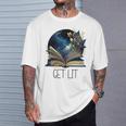 Lets Get Lit Book ShirtGet Lost In a Book SignFloral Book T-Shirt Gifts for Him