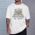 Literacy Changes The World Floral Book Reading Cute T-Shirt Gifts for Him Literacy Changes The World Floral Book Reading Cute T-Shirt Gifts for Him