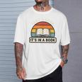 Take A Look It's In A Book Kids Reading Retro Library T-Shirt Gifts for Him