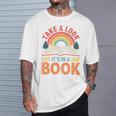 Take A Look It's In A Book Retro Reading Book Lover Premium Tri-Blend T-Shirt Gifts for Him