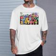 Mr Men Little Miss Retro Colourful Comic Book Scene T-Shirt Gifts for Him