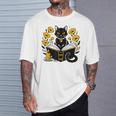 Mystic Cat With Spell Book Candle Flowers Witchcore Men Women Kids T-Shirt Gifts for Him Mystic Cat With Spell Book Candle Flowers Witchcore Men Women Kids T-Shirt Gifts for Him