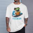 Nerdy Pug Reading Books Poogworm Pug Bookworm T-Shirt Gifts for Him Nerdy Pug Reading Books Poogworm Pug Bookworm T-Shirt Gifts for Him