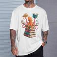 Octopus Book Reading Book Reader Ocean Octopus Premium Tri-Blend T-Shirt Gifts for Him