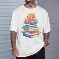 Octopus Reading Bookworm Book Reading Octopus Lover T-Shirt Gifts for Him Octopus Reading Bookworm Book Reading Octopus Lover T-Shirt Gifts for Him