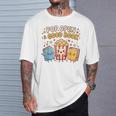 Pop Open A Good Book For School Librarian Popcorn T-Shirt Gifts for Him