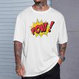 POW Comic Book Cartoon Pop Art Raglan Baseball Tee T-Shirt Gifts for Him
