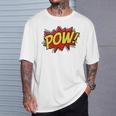POW Comic Book Font Action Hero BAM BANG BOOM POW T-Shirt Gifts for Him