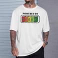 Powered By Books Bookworm Librarian Reading T-Shirt Gifts for Him