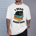I Read Banned Books Tshirt Cat Reader Bookworm Women T-Shirt Gifts for Him I Read Banned Books Tshirt Cat Reader Bookworm Women T-Shirt Gifts for Him
