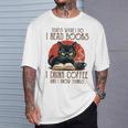 i Read Books And i Know Things Cat Reading Coffee T-Shirt Gifts for Him i Read Books And i Know Things Cat Reading Coffee T-Shirt Gifts for Him