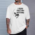 I Read Past My Bedtime Reading Cat Book Lover T-Shirt Gifts for Him