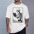 The Reader Tarot Card Skeleton Reading Book Books T-Shirt Gifts for Him The Reader Tarot Card Skeleton Reading Book Books T-Shirt Gifts for Him