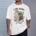 Reading Book Lover Bookish I Like Books More Than People T-Shirt Gifts for Him Reading Book Lover Bookish I Like Books More Than People T-Shirt Gifts for Him