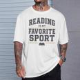 Reading Is My Favorite Sport Bookish Book Nerds Bookworms T-Shirt Gifts for Him