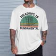 Reading Is Fundamental For Teacher Nerdy Book Lover T-Shirt Gifts for Him