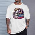 Reading Muffler Sloth On Stack Of Books Premium Tri-Blend T-Shirt Gifts for Him