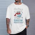 Reading Is Snow Much Fun Book Lover Winter Snowman Humor T-Shirt Gifts for Him Reading Is Snow Much Fun Book Lover Winter Snowman Humor T-Shirt Gifts for Him