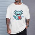 Readsolotl Amphibian Read Book Herpetologist Cute Axolotl T-Shirt Gifts for Him