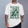 Real Men Read Cute Bear Tea Book Lover Men Boys Reading Premium Tri-Blend T-Shirt Gifts for Him