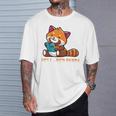 Well Red Panda Shirt Bookworm Reading Books Panda T-Shirt Gifts for Him