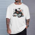 Retro Cute Cat Floral Book Librarian Vintage Floral Cat Book T-Shirt Gifts for Him Retro Cute Cat Floral Book Librarian Vintage Floral Cat Book T-Shirt Gifts for Him