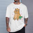 Sabre-Toothed Tiger Loves Books Wildcat T-Shirt Gifts for Him