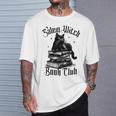 Salem Witch Book Club Bookish Retro Halloween Cat T-Shirt Gifts for Him