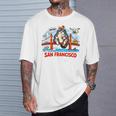 San Francisco Cat Golden Gate Bridge Book Lover Premium Tri-Blend T-Shirt Gifts for Him