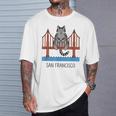 San Francisco Cat Golden Gate Bridge Book Lover T-Shirt Gifts for Him San Francisco Cat Golden Gate Bridge Book Lover T-Shirt Gifts for Him