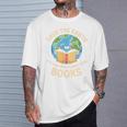 Save Earth It's Only Planet With Books Reader Earth Day T-Shirt Gifts for Him