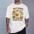 Silly Goose Book Club Cozy Reading Humor T-Shirt Gifts for Him
