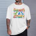 Summer Reading Unearth A Story Dinosaur Books 2026 T-Shirt Gifts for Him Summer Reading Unearth A Story Dinosaur Books 2026 T-Shirt Gifts for Him