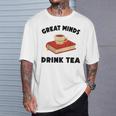 Tea Great Minds Drink Tea Apple Teacups Books T-Shirt Gifts for Him