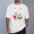 Tis The Season To Read Christmas Reindeer Book Reading Fan T-Shirt Gifts for Him