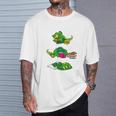 Triathlete Eating Sleeping Reading Dragon Book T-Shirt Gifts for Him