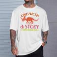 Unearth a Story Summer Reading 2026 Triceratops Dino Book Premium Tri-Blend T-Shirt Gifts for Him