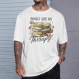 Vintage Floral Books Are My Therapy Book Lover Reading T-Shirt Gifts for Him Vintage Floral Books Are My Therapy Book Lover Reading T-Shirt Gifts for Him