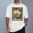 Vintage Just A Girl Who Loves Books Women Book Worm Reading Performance T-Shirt Gifts for Him