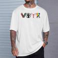 Vote Books Fist Ovaries LGBTQ T-Shirt Gifts for Him