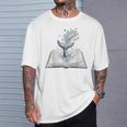 Whale Watching Dive Into Reading Open Book Watercolor Kids T-Shirt Gifts for Him Whale Watching Dive Into Reading Open Book Watercolor Kids T-Shirt Gifts for Him