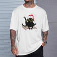 Witchy Book Lover Christmas Cat Reading Mystic Bookworm T-Shirt Gifts for Him Witchy Book Lover Christmas Cat Reading Mystic Bookworm T-Shirt Gifts for Him