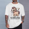Women's My Hobby Horse Joins Every Book Quest Reading Lover T-Shirt Gifts for Him