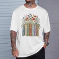 Women's Juneteenth 1865 Freedom Books Botanical Wildflower Graphic T-Shirt Gifts for Him