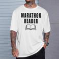 Women's Marathon Reader Book Reader T-Shirt Gifts for Him