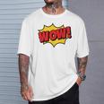 WOW Comic Book Cartoon Speech Bubble Pop Art T-Shirt Gifts for Him WOW Comic Book Cartoon Speech Bubble Pop Art T-Shirt Gifts for Him