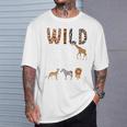 Zoo Animals Wild About Reading Books Reader Lover Librarian Premium Tri-Blend T-Shirt Gifts for Him
