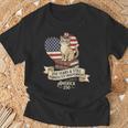250 Anniversary USA Shirt Book Cute Cat 4th Of July T-Shirt Gifts for Old Men